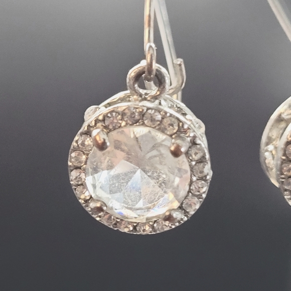 Christmas ornament themed drop earrings with Cubic zirconia. - Picture 4 of 8